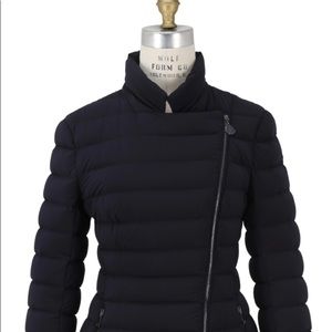Moncler Anastasia Puffer Coat with Asymmetric Zip